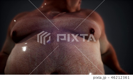 fat man posing in studio 46212361