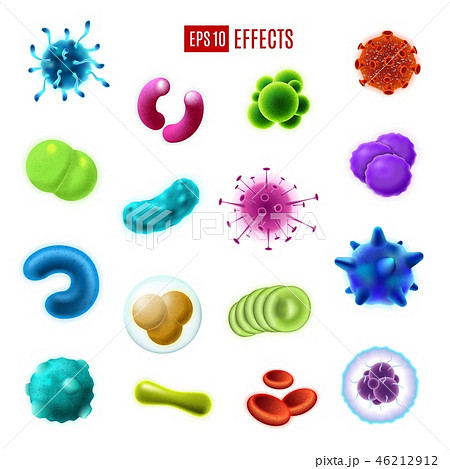 Bacteria cells, germs and viruses. Microorganisms Bacteria cells, germs and viruses. Microorganisms 46212912