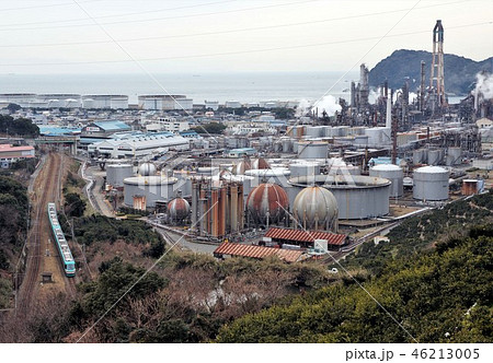 東燃ゼネラル石油和歌山工場の写真素材