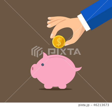 Piggy bank concept for safe investment Piggy bank concept for safe investment 46213673