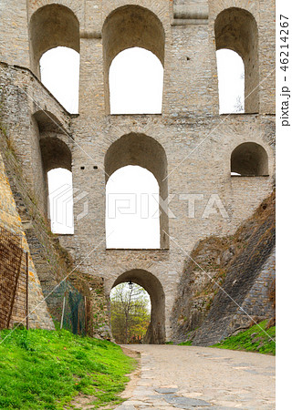 The Cloak bridge in Cesky Krumlov Castle , Czech 46214267