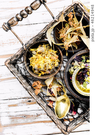 Dried healing herbs 46214948