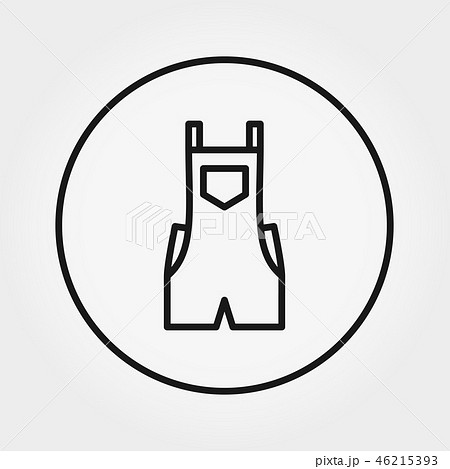 Overalls. Jumpsuit. Icon. Vector. Editable Thin line. 46215393