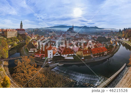 Cesky Krumlov cityscape in Czech Republic 46215526