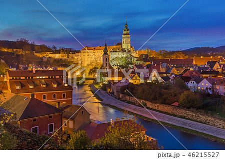 Cesky Krumlov cityscape in Czech Republic 46215527