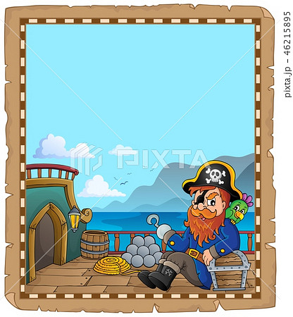 Pirate ship deck topic parchment 5 46215895