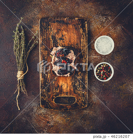 Homemade duck liver patee with dried plums 46216207
