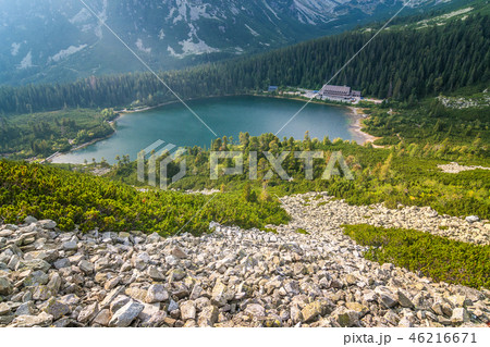 The Popradske pleso, mountain lake in High Tatras. 46216671