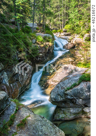 The Studenovodske waterfalls on a stream. 46216672