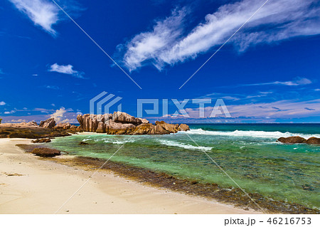 Tropical beach at Seychelles 46216753