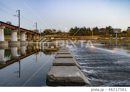 中浪川 河川 飛び石 46217561