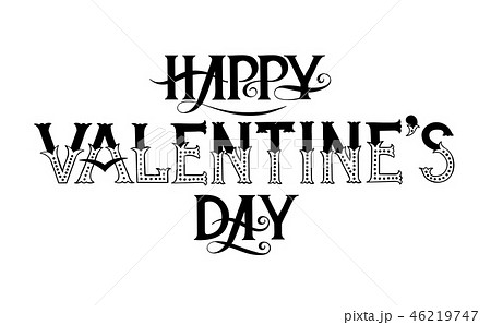 Typography phrase for Valentines day. Vector lettering. 46219747
