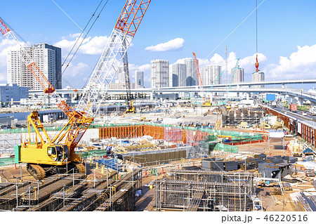 マンション・ビルの建設現場 46220516