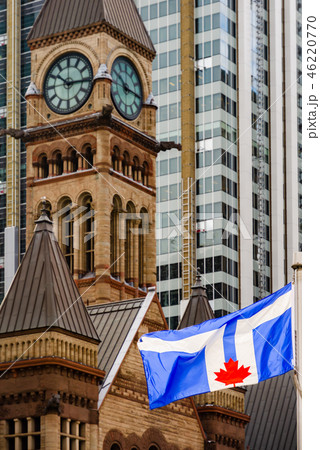 Toronto flag waving in Ontario, Canada 46220770