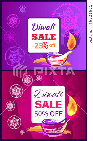 Diwali Sale -50 -25 off Sign Vector Illustrationのイラスト素材 [46221661] - PIXTA