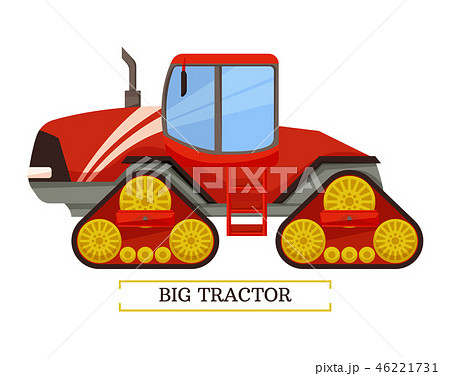 Big Tractor Machinery Icon Vector Illustration 46221731