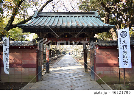 観光名所:上野東照宮の東門 観光名所:上野東照宮の東門 46221799