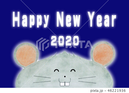 2020子年 年賀状素材 2020子年 年賀状素材 46221936