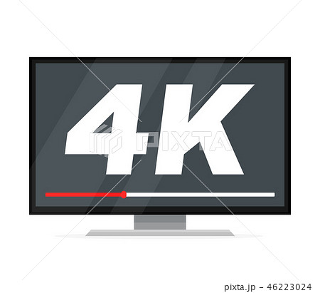 Tv With 4k Ultra Hd Video Technology のイラスト素材