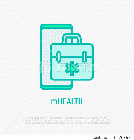 Telemedicine thin line icon 46226368