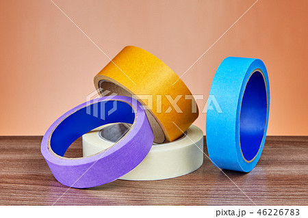 Duct tape, yellow and paper ribbon for painter. 46226783