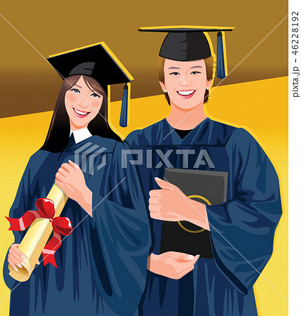 卒業 卒業ガウン 幸せ 46228192