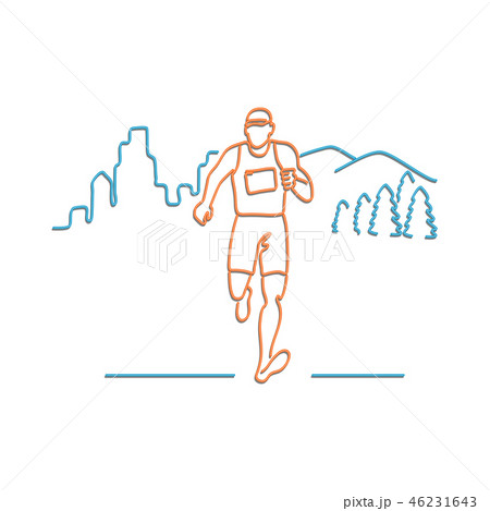 Marathon Runner Running Neon Sign Marathon Runner Running Neon Sign 46231643