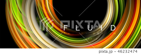 Mixing color waves on black, liquid flowing shapes Mixing color waves on black, liquid flowing shapes 46232474