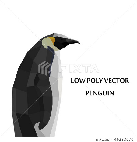 Abstract Vector Polygonal Penguin Isolated On のイラスト素材