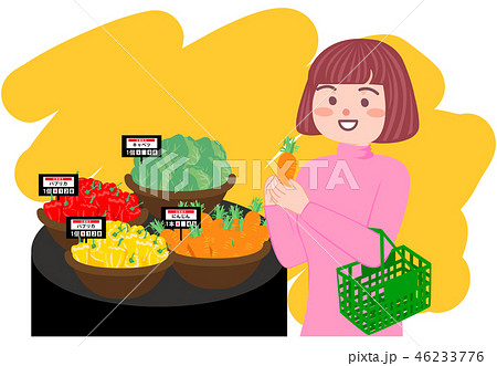 買い物をする女性 46233776