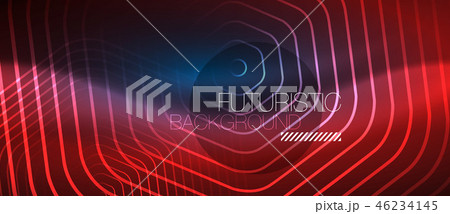 Neon glowing lines, magic energy space blue light concept, abstract background wallpaper design 46234145