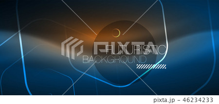 Neon glowing lines, magic energy space blue light concept, abstract background wallpaper design 46234233
