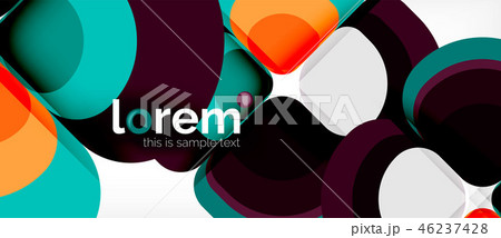 Abstract background - geometric multicolored round shapes composition. Trendy abstract layout 46237428