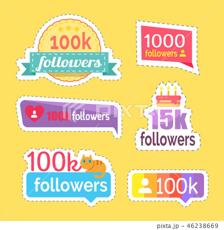 Follow and Followers Information Numbers Vector 46238669