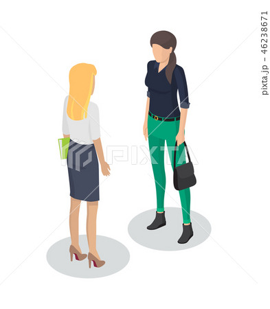 Secretary and Client Meeting Vector Illustration 46238671