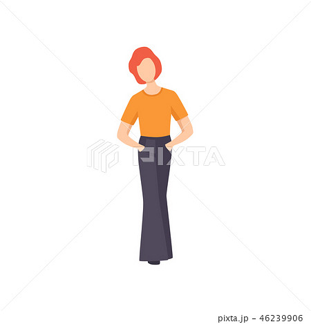 Young man in vintage clothing, retro fashion people from 70s vector Illustration on a white Young man in vintage clothing, retro fashion people from 70s vector Illustration on a white 46239906