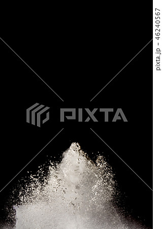 White dust particles splash.Powder Explosion. 46240567