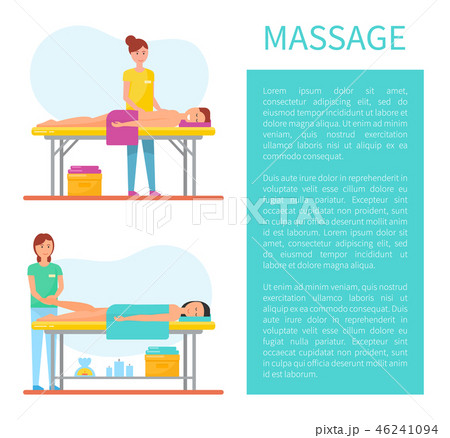 Back and Foot Massage Poster with text Vector 46241094