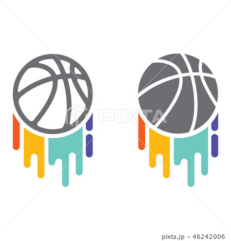 Color paint with basketballs Color paint with basketballs 46242006