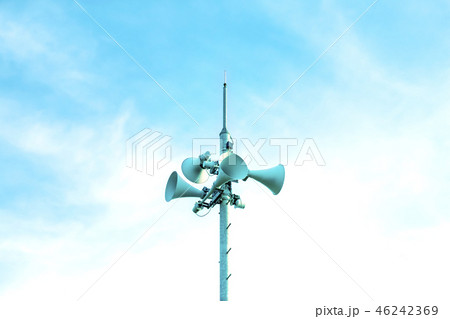 防災無線 スピーカー 水色系のカラフルな空 防災無線 スピーカー 水色系のカラフルな空 46242369