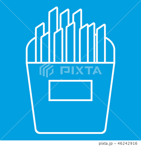 French fries thin line icon French fries thin line icon 46242916