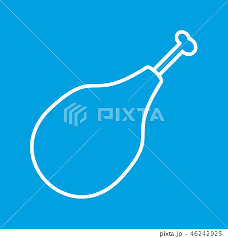Chicken leg thin line icon 46242925