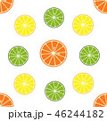 Seamless pattern with orange and lemon fruits. 46244182