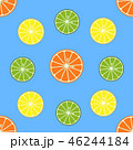 Seamless pattern with orange and lemon fruits. 46244184