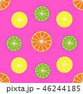 Seamless pattern with orange and lemon fruits. 46244185