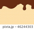 Waffle with chocolate, waffle texture pattern. 46244303