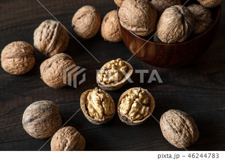 tasty walnuts background 46244783