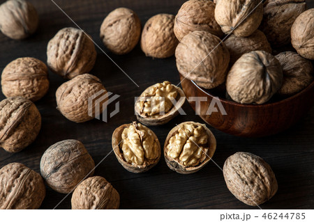 tasty walnuts background 46244785