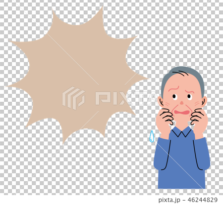 Scary speech bubble senior Scary speech bubble senior 46244829
