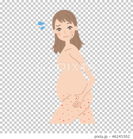 A pregnant woman with a rash A pregnant woman with a rash 46245302